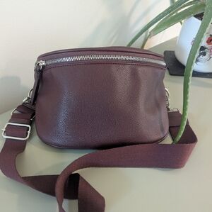 Burgundy Oxblood Belt Purse Crossbody